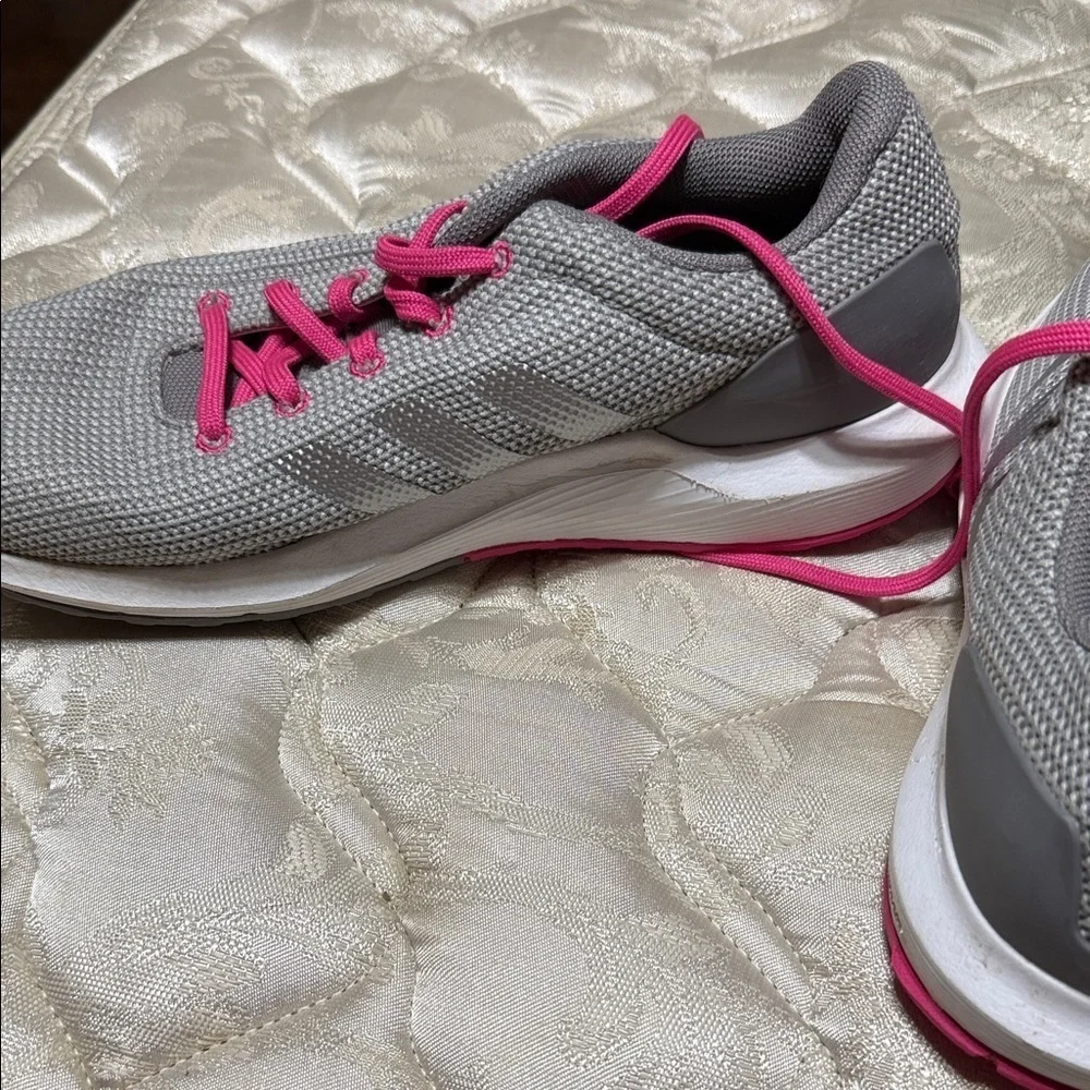 Adidas Gray and Pink Women's Sneakers
